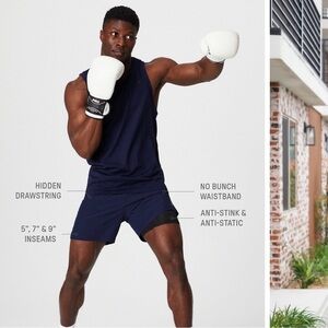 Fabletics navy blue The Fundamental Short II Lined 5in, XL